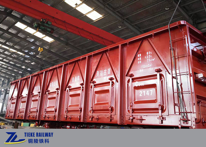 chariot à couvercle serti ferroviaire de charge utile 60t pour la norme ordinaire des marchandises UIC