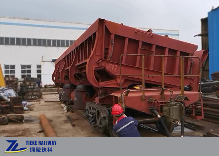 déchargement de emboutage rapide de scories du ballast 50km/h de décharge de voiture de mesure latérale en acier du chariot 1435mm