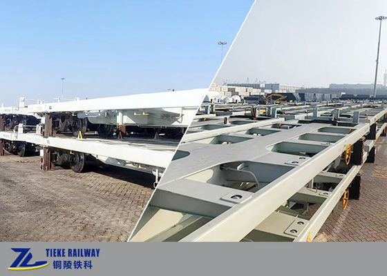 Container de largeur de chemin de fer de 1000 mm wagon plat charge de 55 tonnes AAR wagon à frein à air