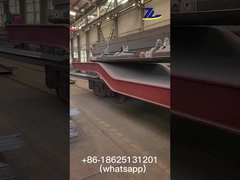 19m de long chemin de fer puits wagon plat charge de paiement 40 tonnes centre déprimé voiture plate