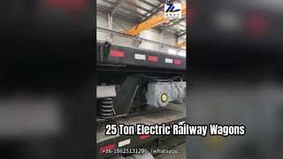 Wagon plat électrique de 25 tonnes pour charges lourdes