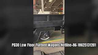 Wagon à plateau surbaissé PD30, charge utile 30T, wagons d'entretien pour métro/train léger